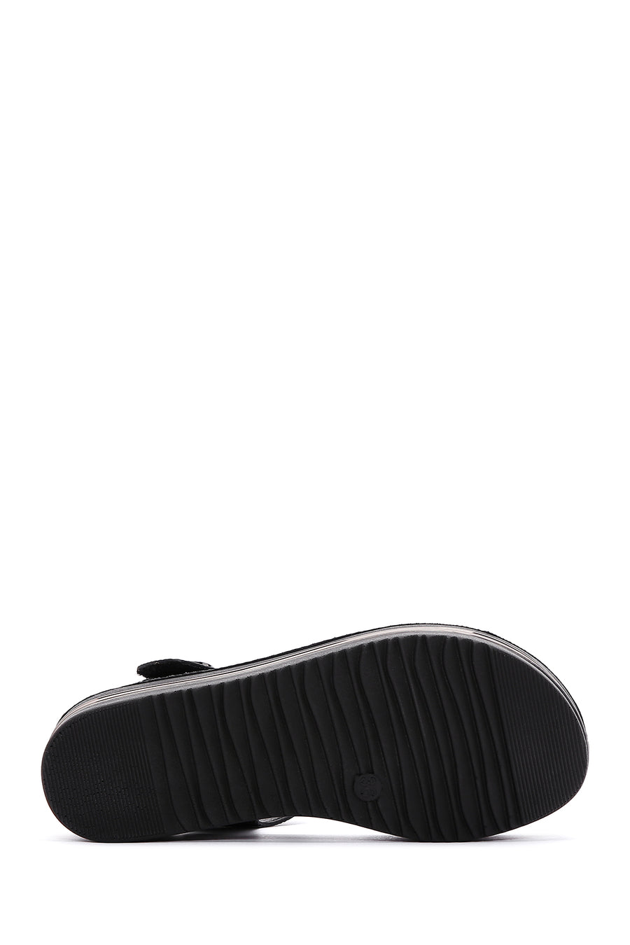 Women's Black Ankle Strap Thick Soled Sandals