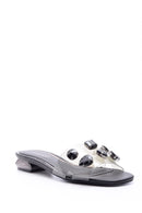 Women's Stone Transparent Slippers | Derimod