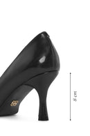 Women's Black Thin Heel Patent Leather Stiletto | Derimod