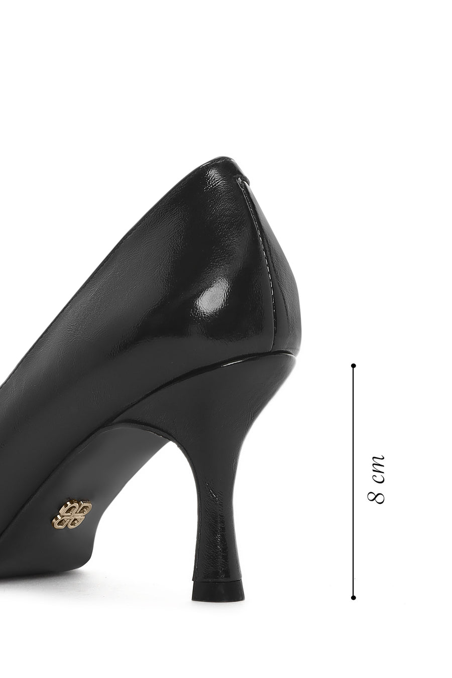 Women's Black Thin Heel Patent Leather Stiletto