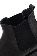 Men's Black Leather Chelsea Boots | Derimod