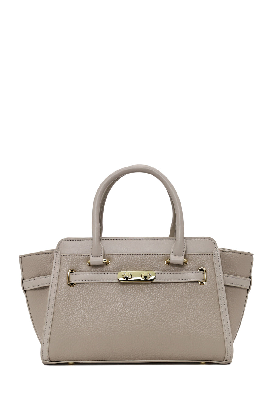Woman Beige Long-Strap Classic Shoulder Bag