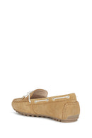 Geox Women's Brown Suede Leelyan Loafer | Derimod