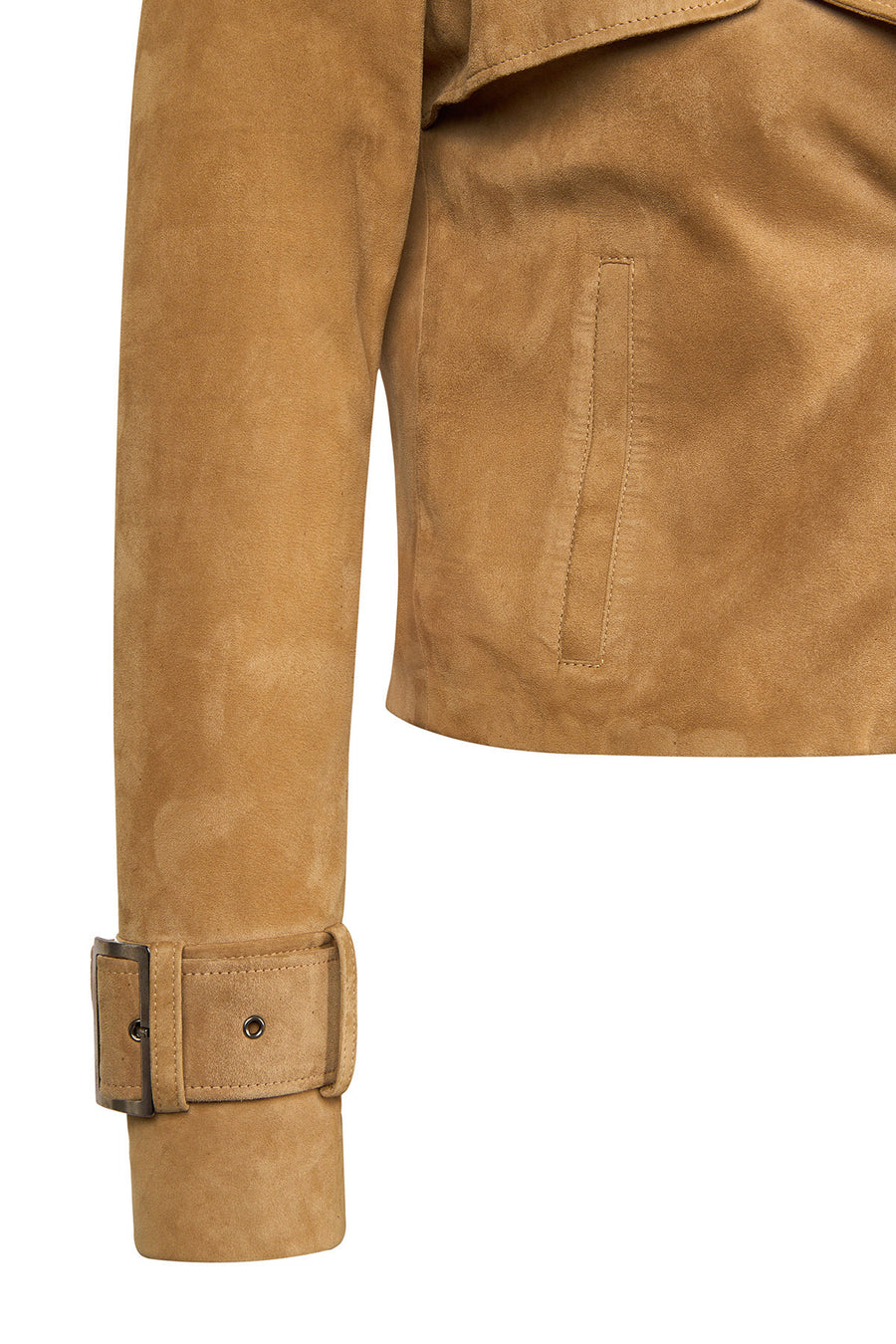 Portofino Woman Camel Suede Leather Jacket