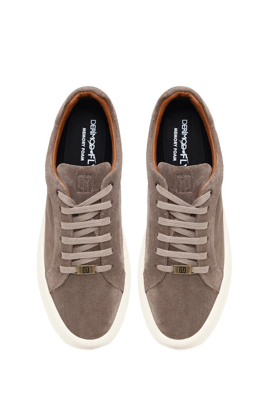 Derimod Fly Erkek Vizon Bağcıklı Süet Deri Sneaker