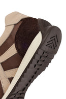 Woman Brown Lace-Up Charm Leather Sneaker | Derimod