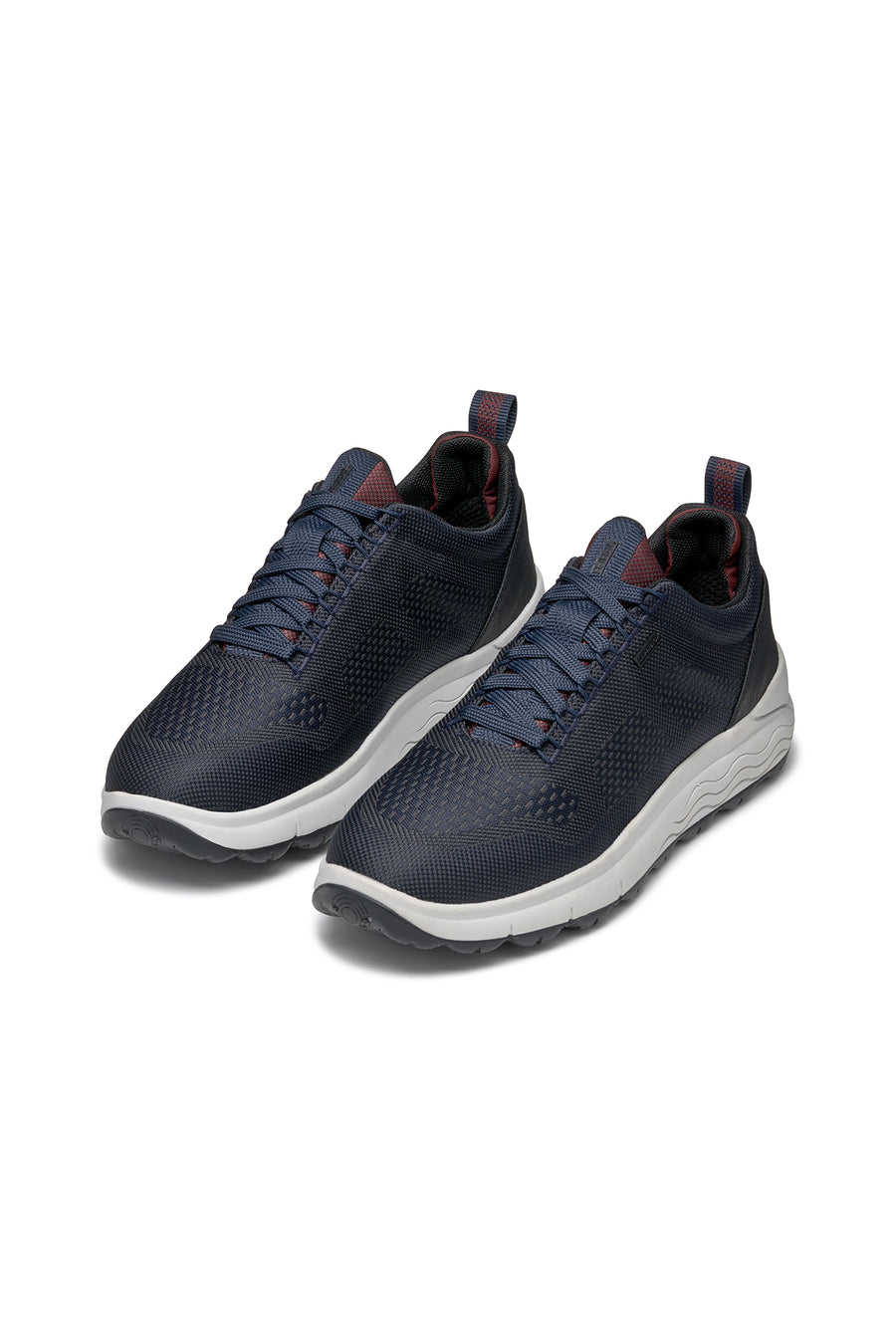 Geox Men's Navy Blue Spherica 4x4 Abx Laced Waterproof Leather Sneaker