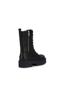 Geox Women's Black Spherica Zippered Leather Boots | Derimod