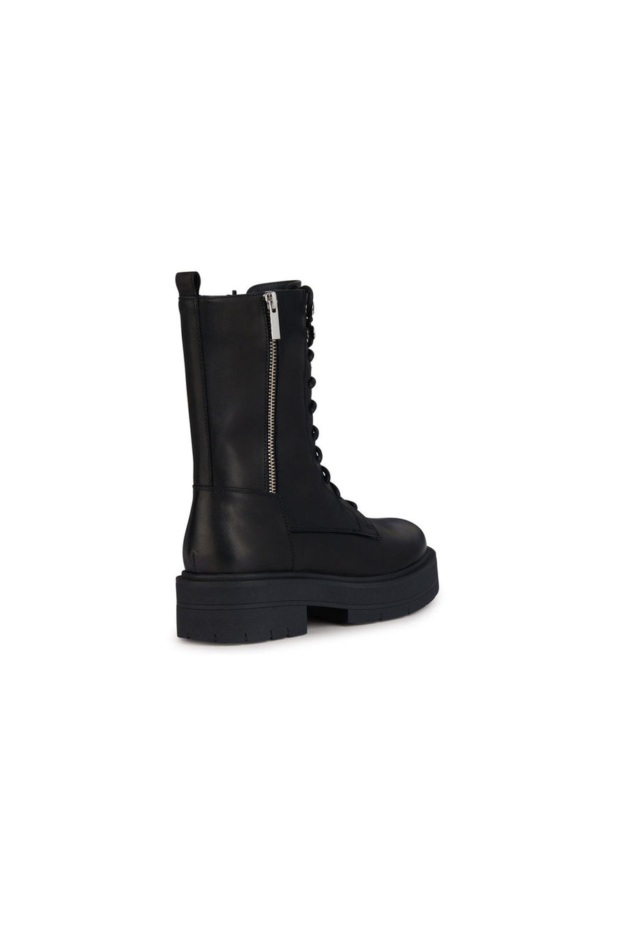 Geox Women's Black Spherica Zippered Leather Boots