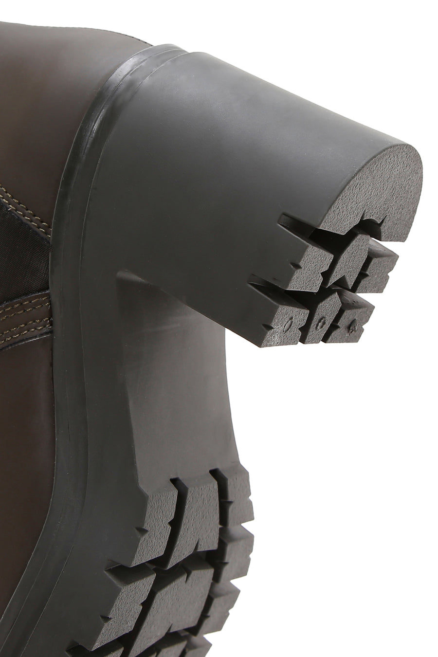 Women's Green Thick Heeled Boots