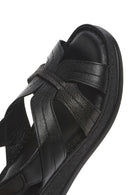
Women's Black Thick Sole Leather Comfort Sandal
 | Derimod