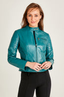 Nina Women's Leather Jacket | Derimod
