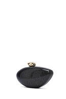Women's Black Long Chain Strap Mini Evening Box Bag | Derimod