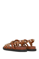 Woman Tan Embellished Sandals | Derimod