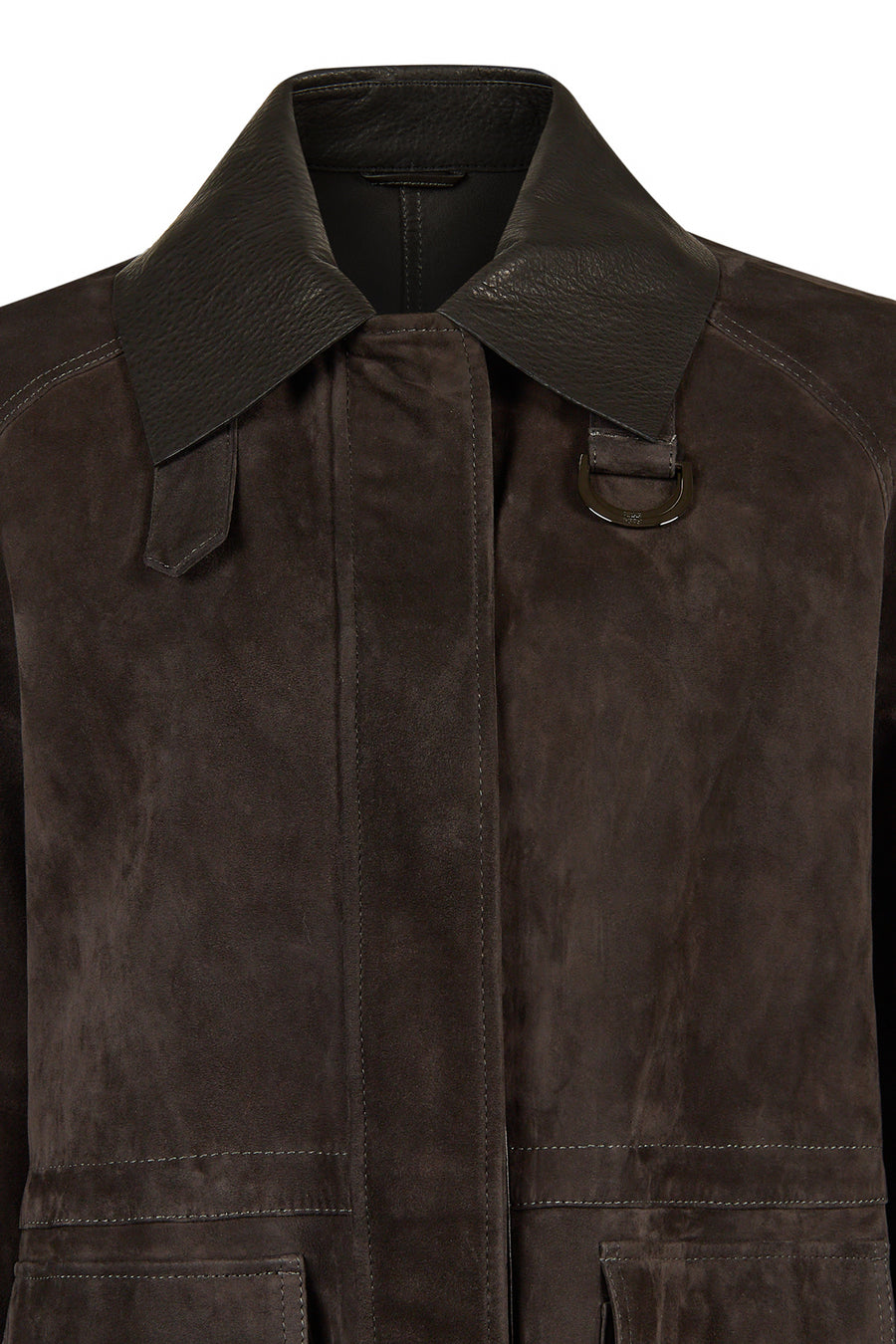 Malibu Woman Brown Suede Leather Jacket