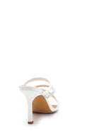 Women's White Stone Heeled Slippers | Derimod