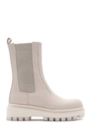 Women's Beige Thick Soled Chelsea Boots | Derimod