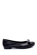 Women's Leather Bow Detailed Ballerinas | Derimod