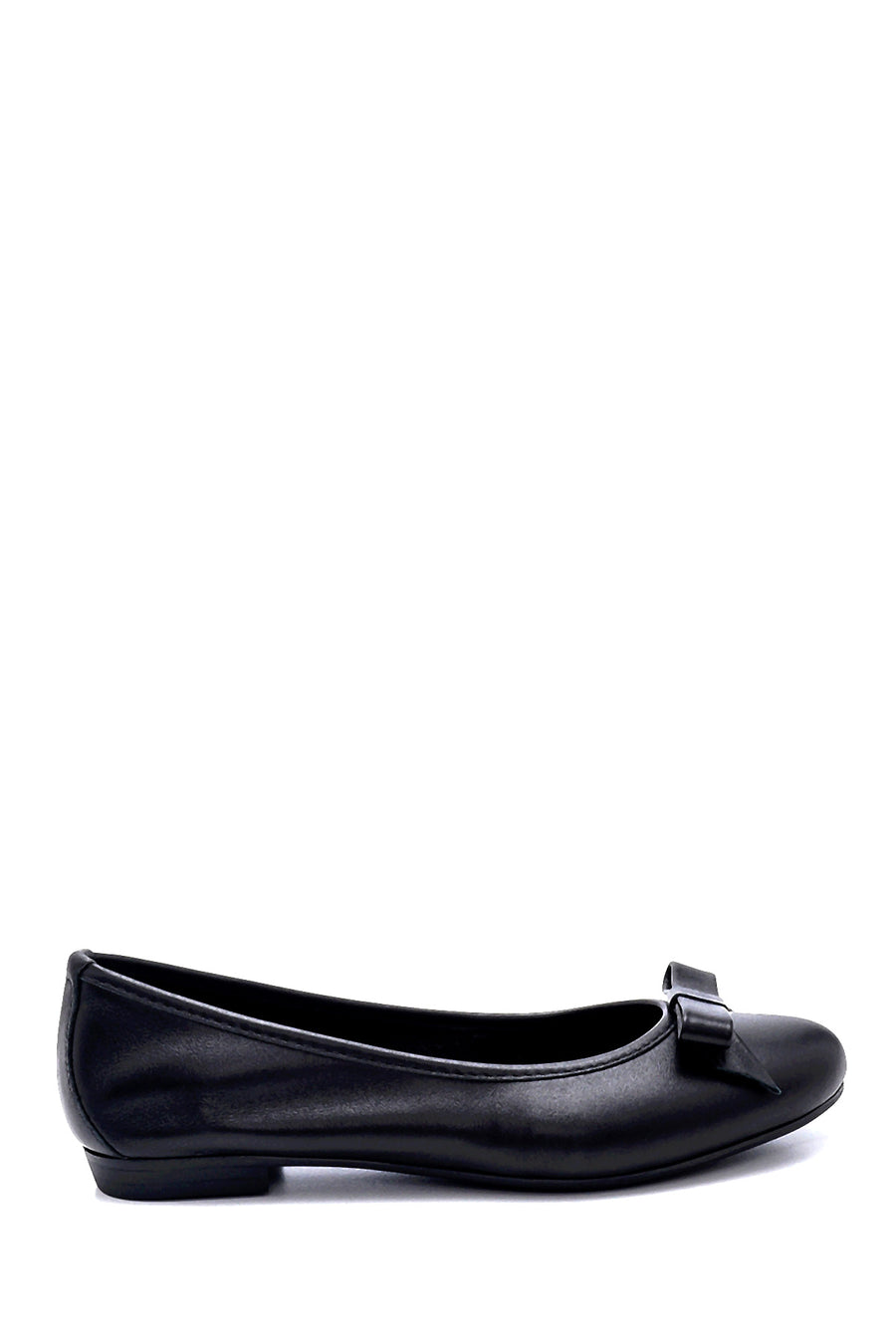 Women's Leather Bow Detailed Ballerinas 21SFD270318 | Derimod