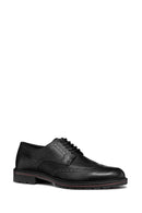 Geox Men's Black Walk Pleasure C Lace-Up Leather Classic Shoes | Derimod