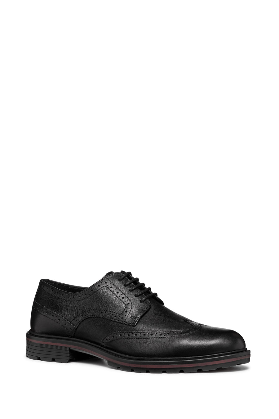 Geox Men's Black Walk Pleasure C Lace-Up Leather Classic Shoes