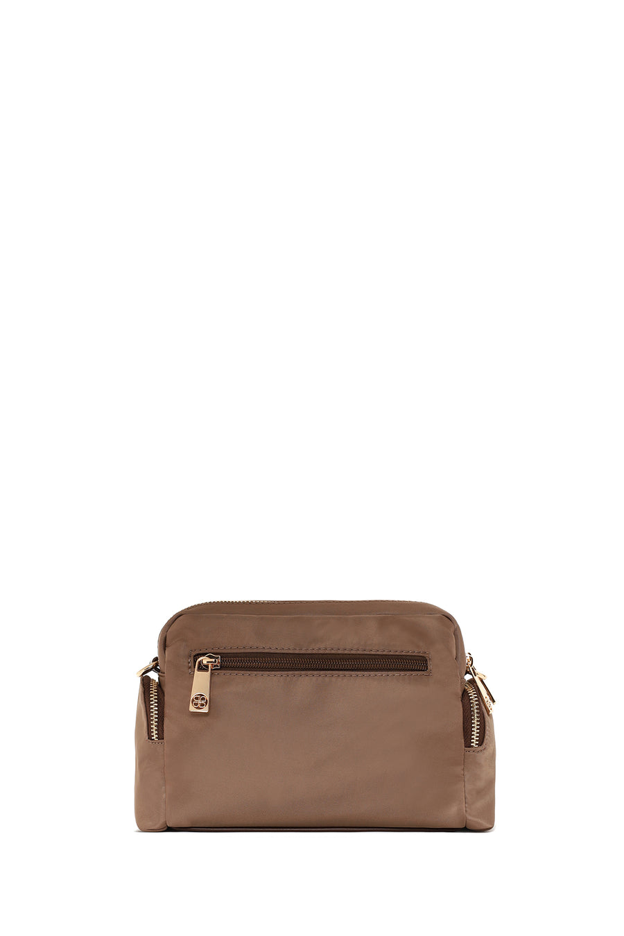 Woman Brown Fabric Mini Crossbody Bag