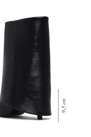 Woman Black Stiletto Heels Leather Boat | Derimod