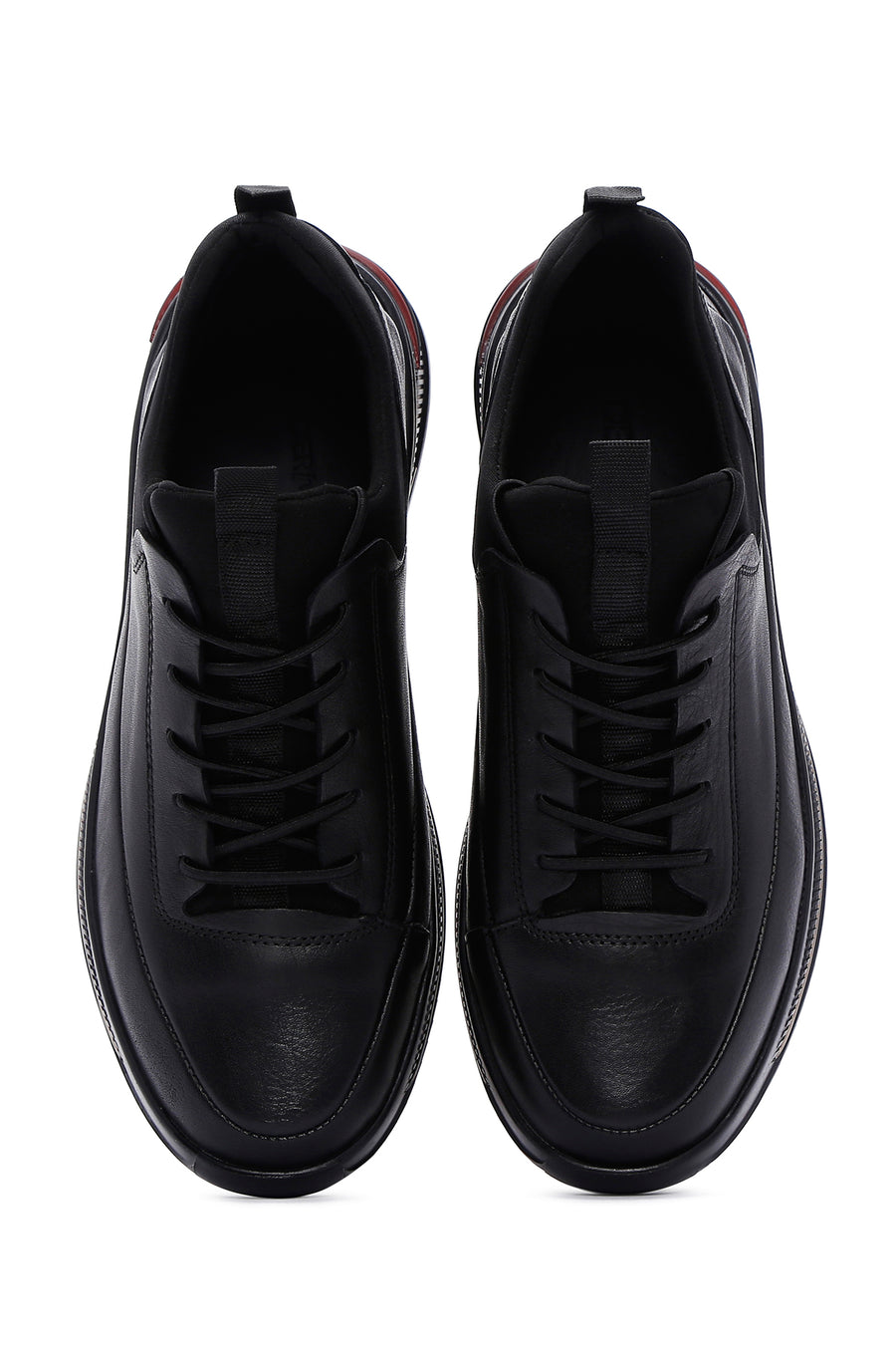 Erkek Siyah Deri Sneaker