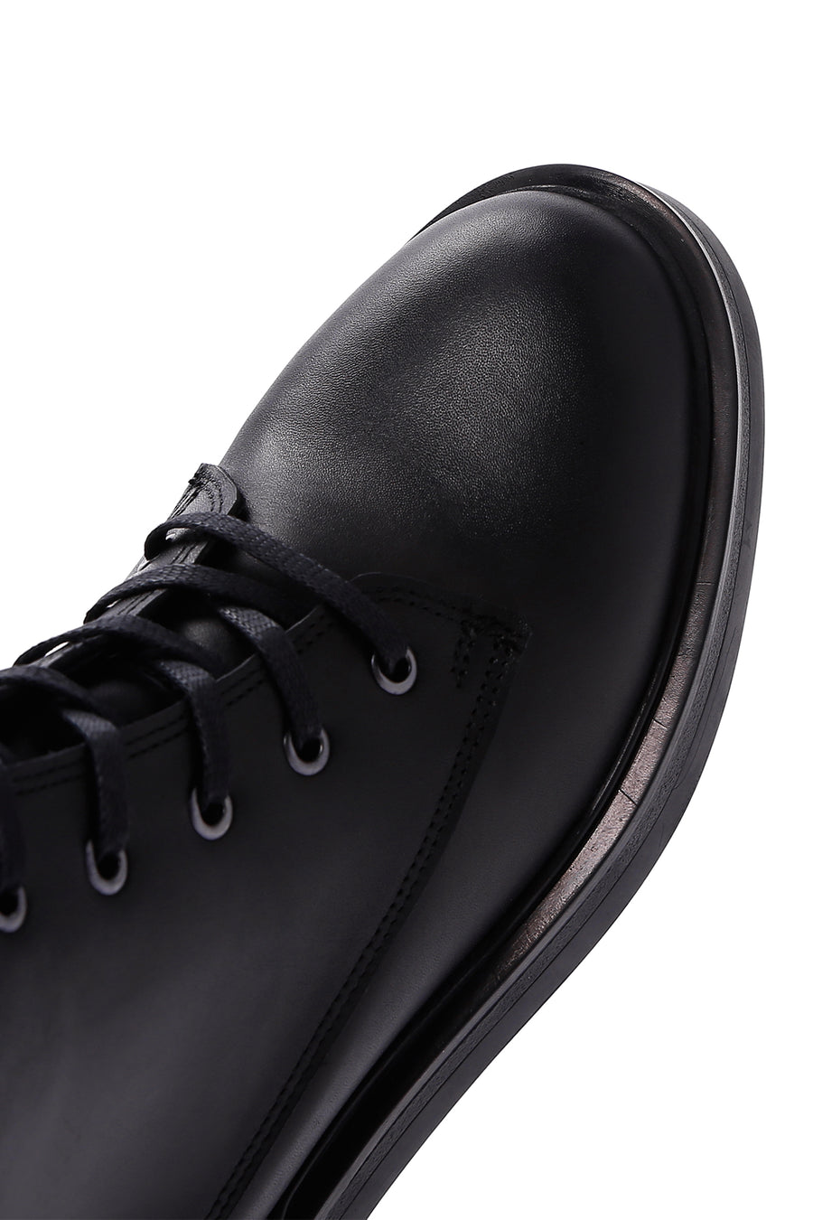 Women's Black Leather Stone Boots