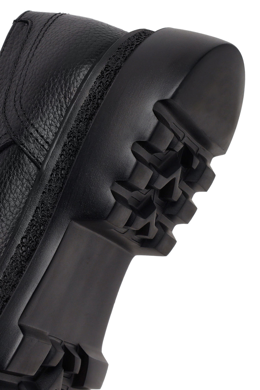 Male Black Lace-Up Leather Casual Shoes