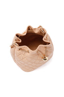 Women's Beige Long Strap Quilted Crossbody Bag | Derimod