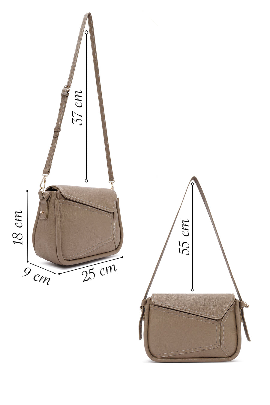 Women's Beige Long Strap Crossbody Bag