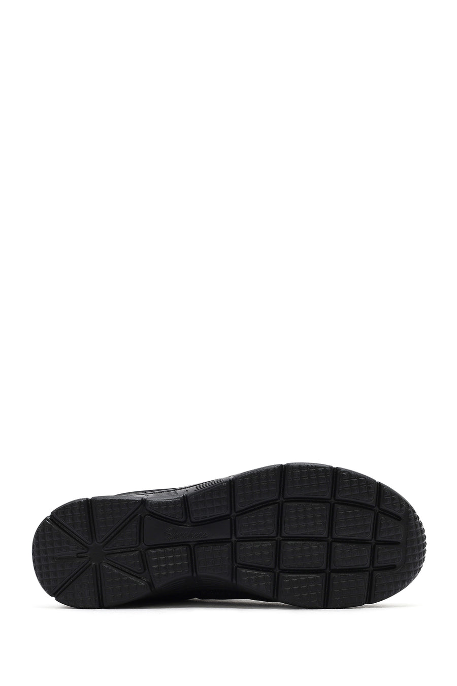Skechers Women's Black Fashion Fit Lace-Up Thick Sole Fabric Sneakers