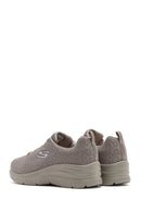 Skechers Women's Beige Fashion Fit Lace-Up Fabric Sneakers | Derimod