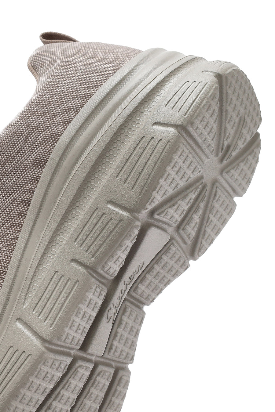 Skechers Women's Beige Fashion Fit Lace-Up Fabric Sneakers