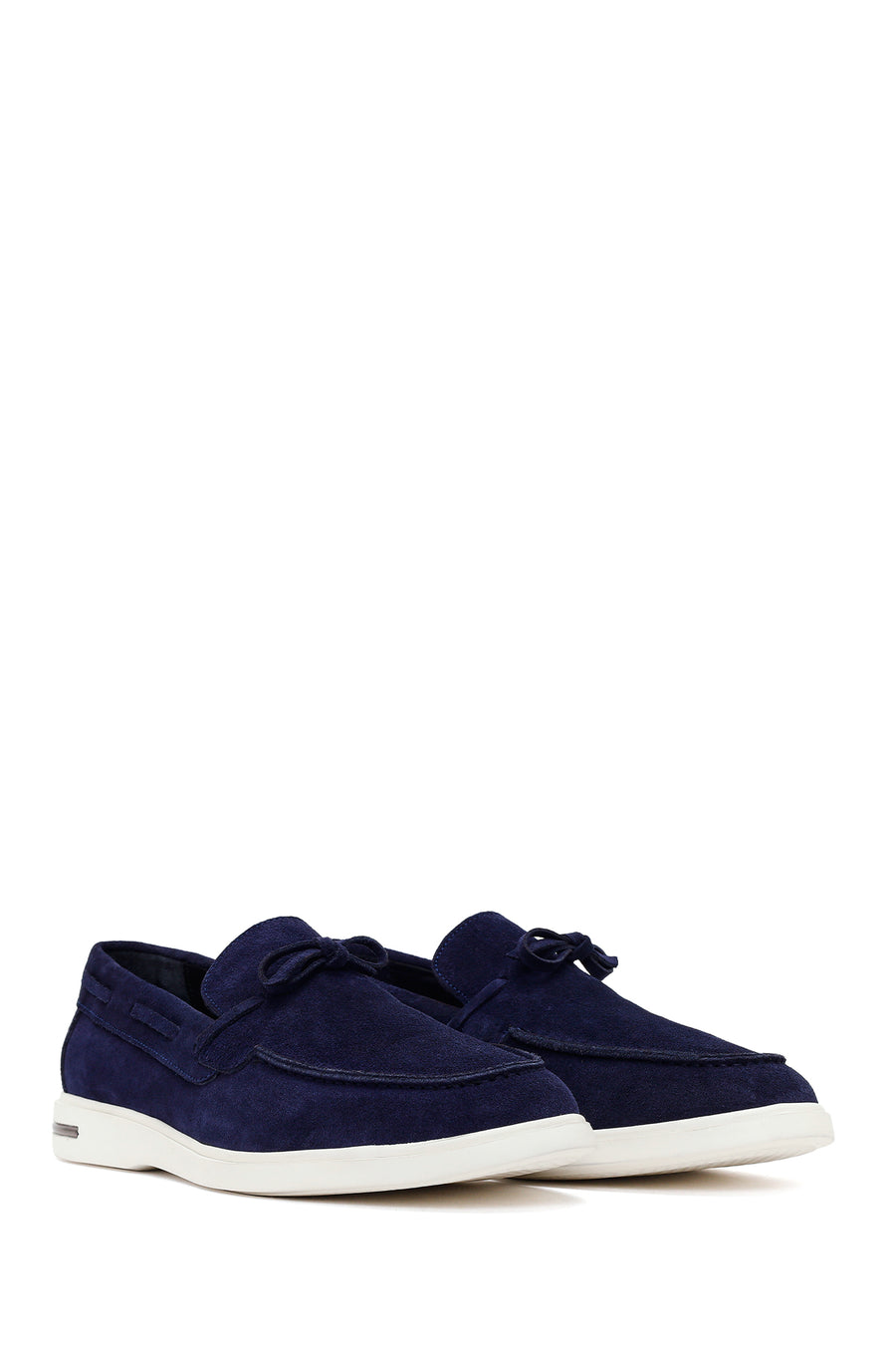 Erkek Lacivert Süet Deri Casual Loafer