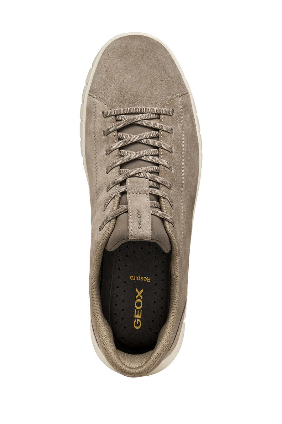 Geox Men Beige U Flextrıde Plus Lace-up Suede Leather Sneaker
