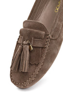 Women's Mink Tassel Suede Leather Loafer | Derimod