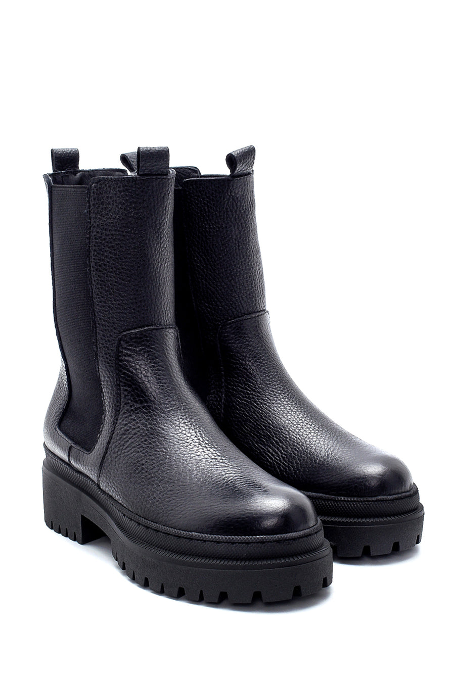 Women's Leather Thick Soled Boots