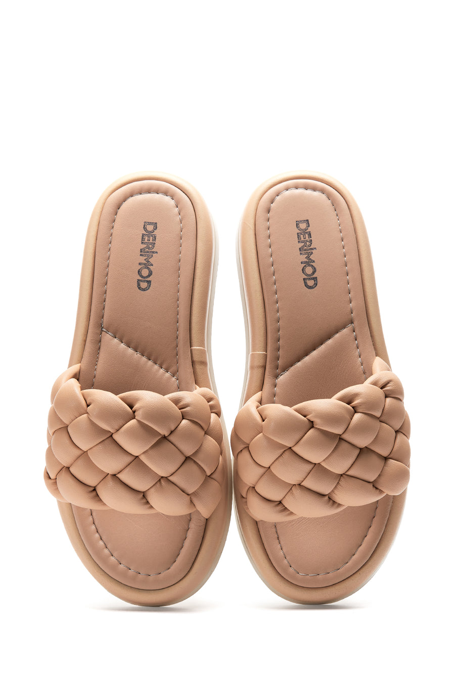 Women's Beige Knitted Comfort Slippers