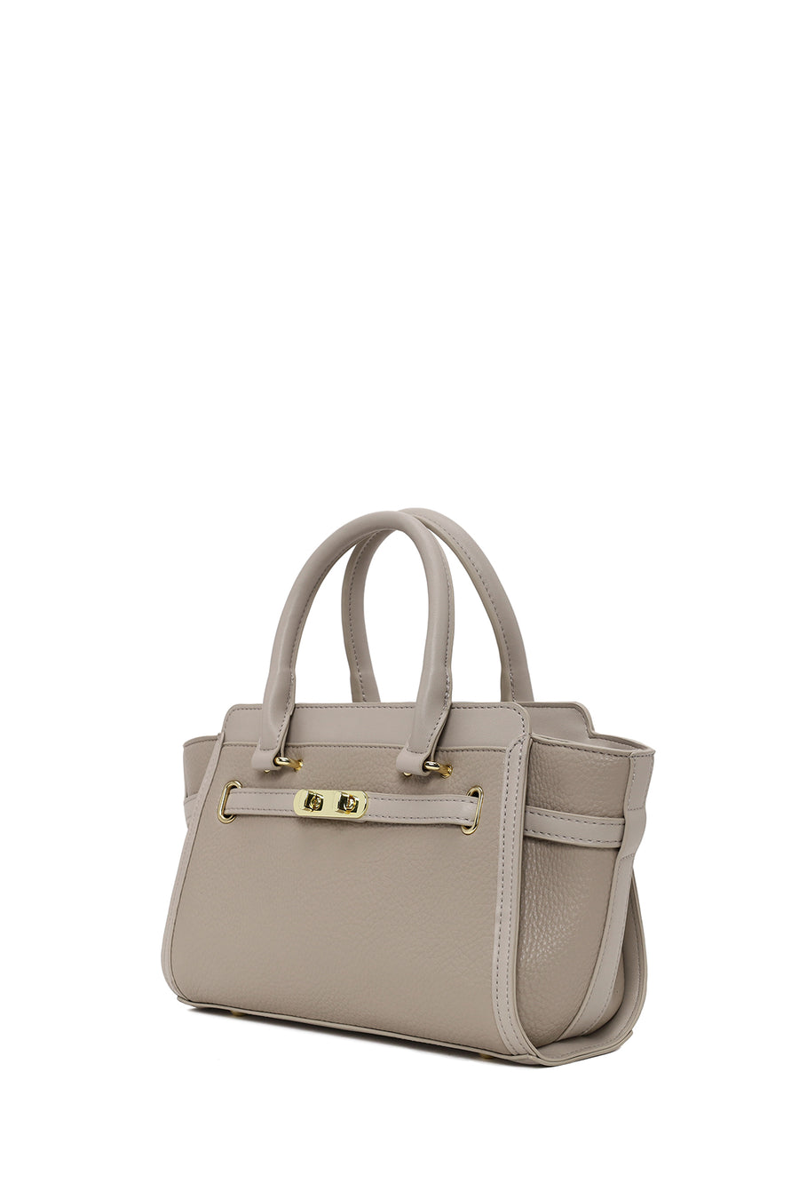 Woman Beige Long-Strap Classic Shoulder Bag