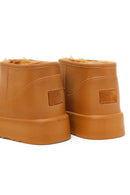 Women's Tan Fur-Lined Teddy Boots | Derimod