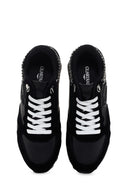 Alberto Guardiani Women's Black Wen Leather Thick Soled Sneaker | Derimod