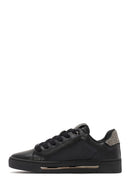 Kadın Siyah Bağcıklı Taşlı Sneaker | Derimod