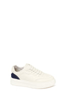 Male White Lace-Up Leather Sneaker | Derimod