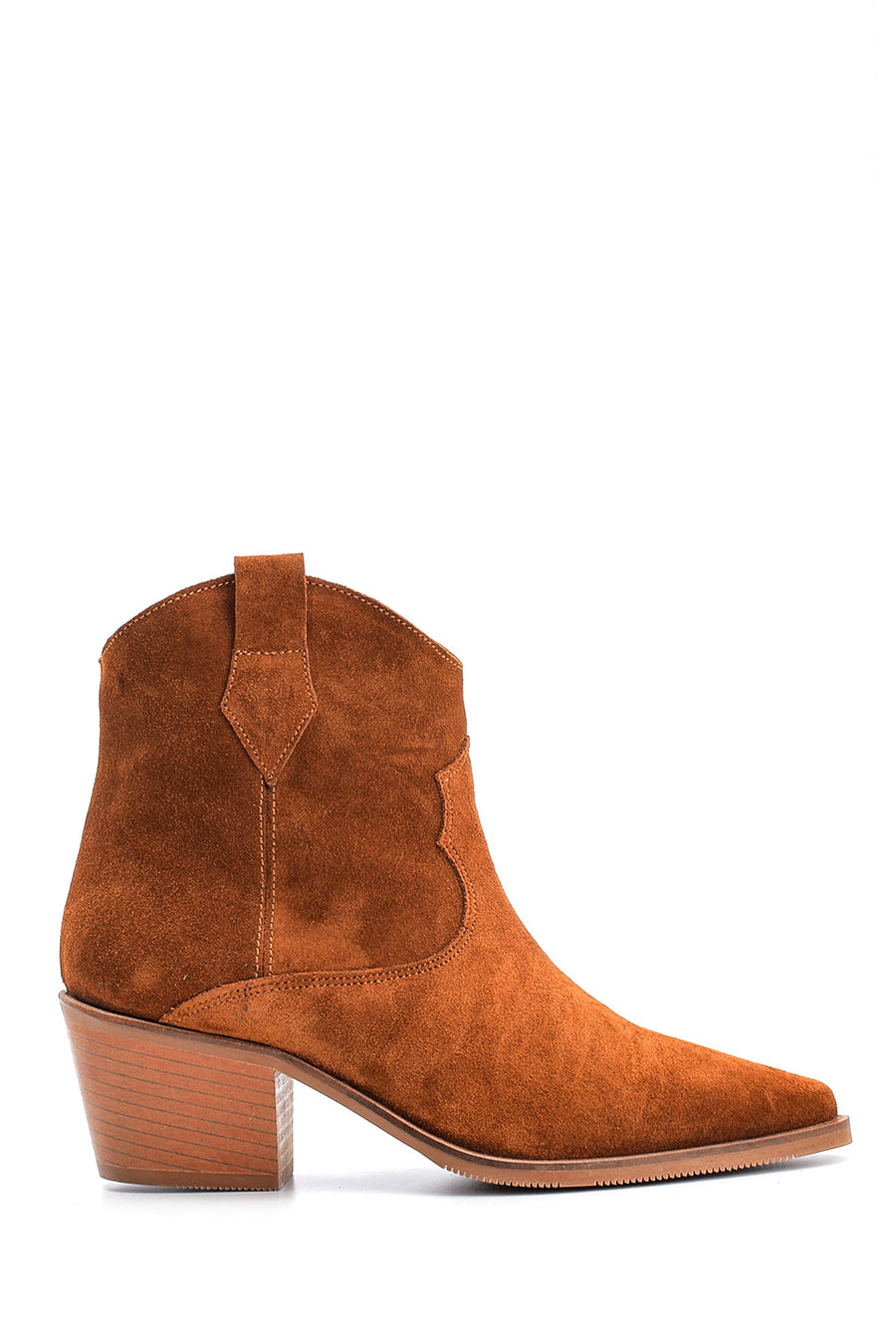 Women's Suede Leather Cowboy Boots 19WFD139910 | Derimod