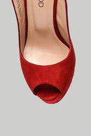 Women's Red Leather Sandals | Derimod