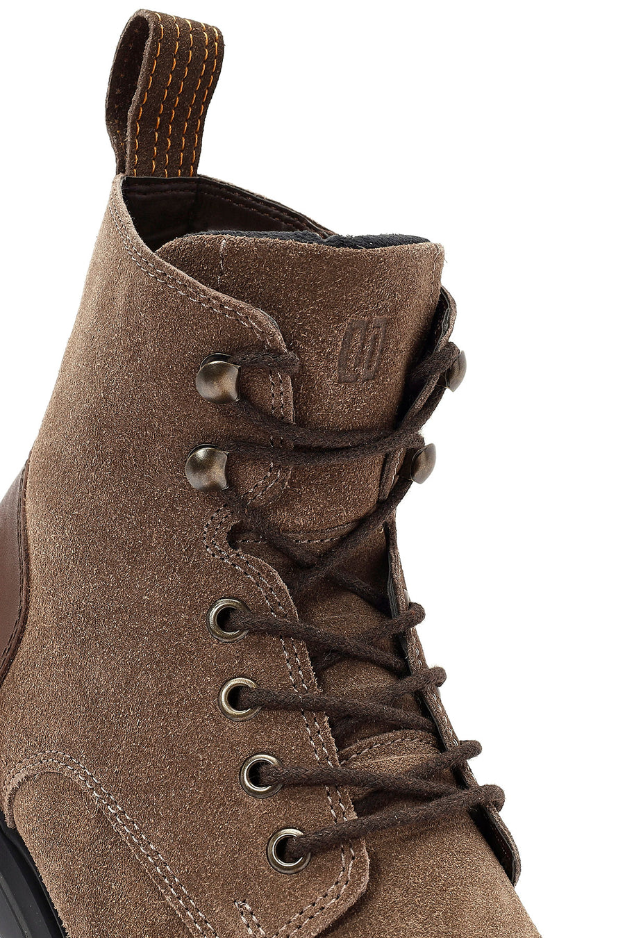 Men's Mink Zipper Lace-Up Suede Leather Casual Boots