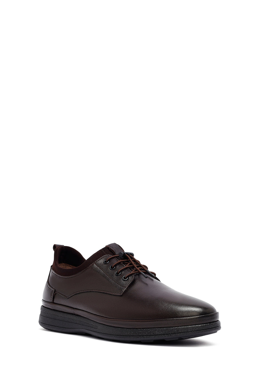 Men's Brown Lace Up Leather Casual Shoes