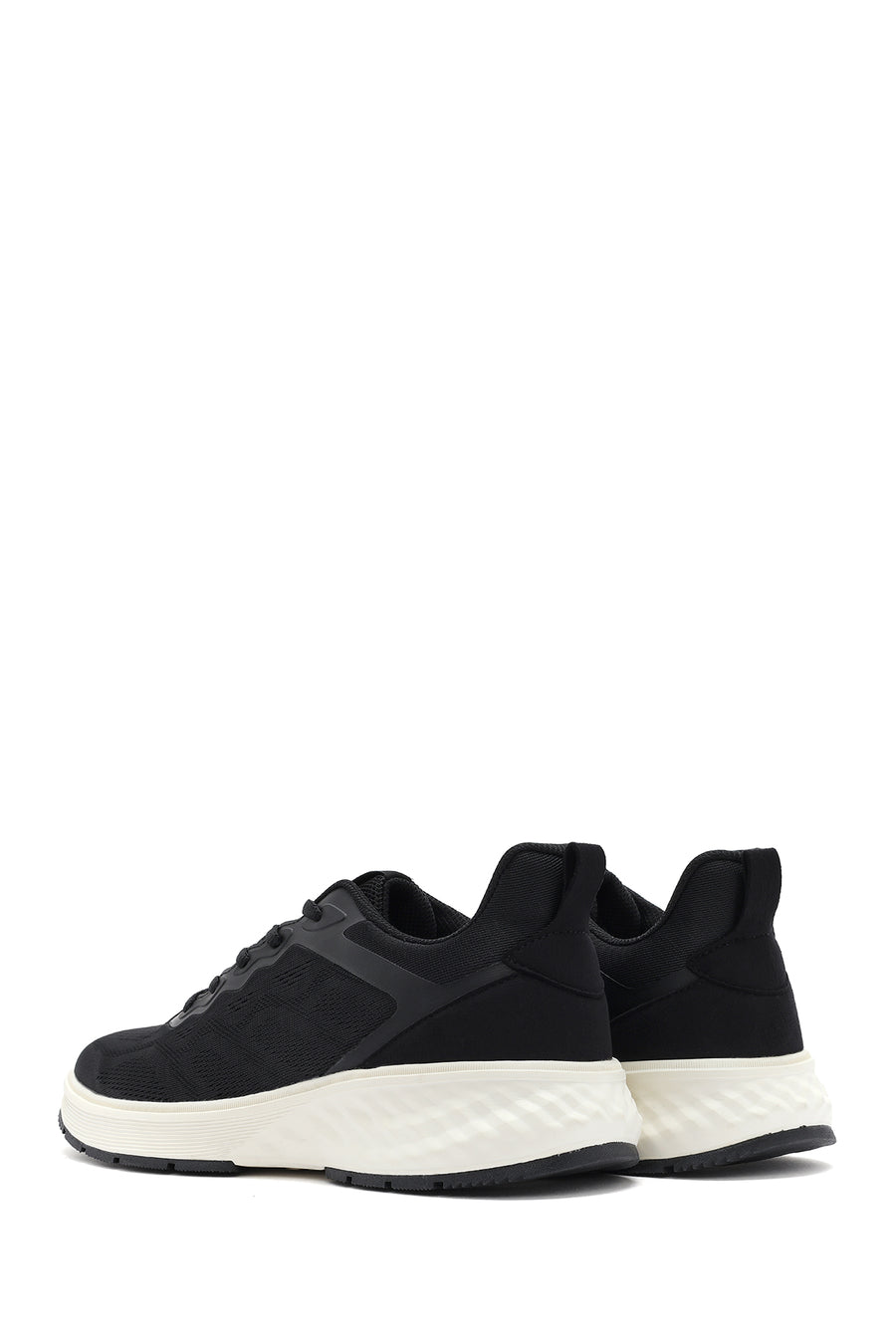 Erkek Siyah Bağcıklı Kalın Tabanlı Sneaker